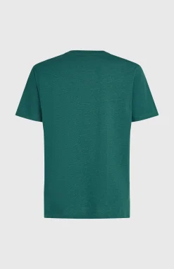 HommesT-shirt Melange Chest-Print| Vert