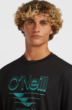 HommesT-shirt O'Neill Hybrid UPF 50+ Polygiene Graphic| Noire