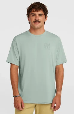 HommesT-shirt O'Neill Hybrid UPF 50+ Polygiene Back-Print| Vert