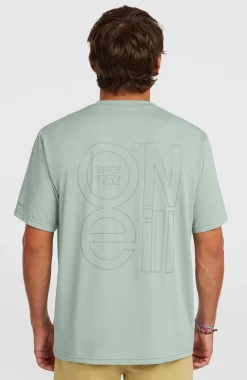 HommesT-shirt O'Neill Hybrid UPF 50+ Polygiene Back-Print| Vert