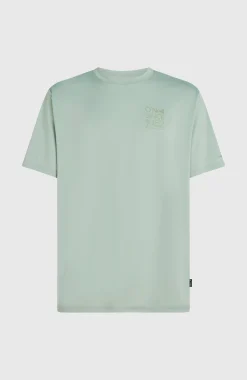 HommesT-shirt O'Neill Hybrid UPF 50+ Polygiene Back-Print| Vert