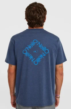 HommesT-shirt O'Neill Hybrid Polygiene Back-Print| Bleu