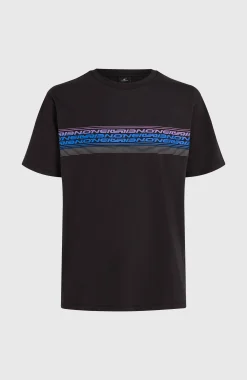 HommesT-shirt O'Neill Logo Stripe| Noire