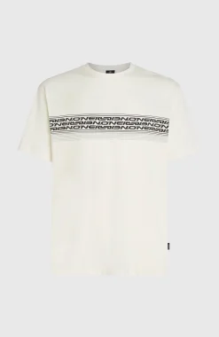 HommesT-shirt O'Neill Logo Stripe| Blanc