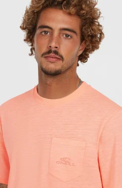 HommesT-shirt Slub Chest Pocket| Rose