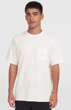 HommesT-shirt Slub Chest Pocket| Blanc