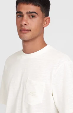 HommesT-shirt Slub Chest Pocket| Blanc