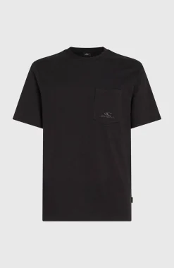 HommesT-shirt Slub Chest Pocket| Noire