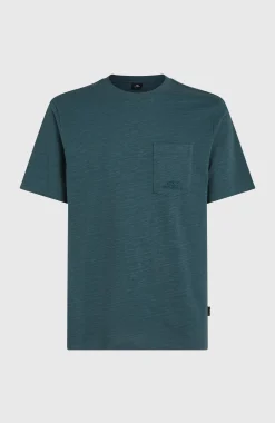 HommesT-shirt Slub Chest Pocket| Bleu