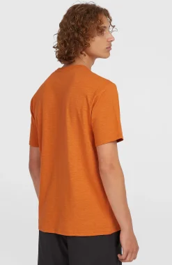HommesT-shirt Slub Chest Pocket| Orange