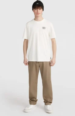 HommesT-shirt Small Chest Print| Blanc