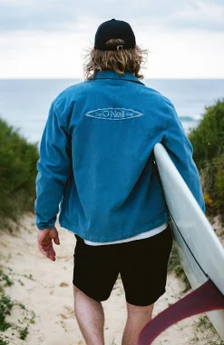 HommesVeste Cord Coach| Bleu